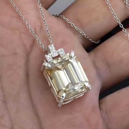 Ciondolo moissanite champagne - ciondolo,
